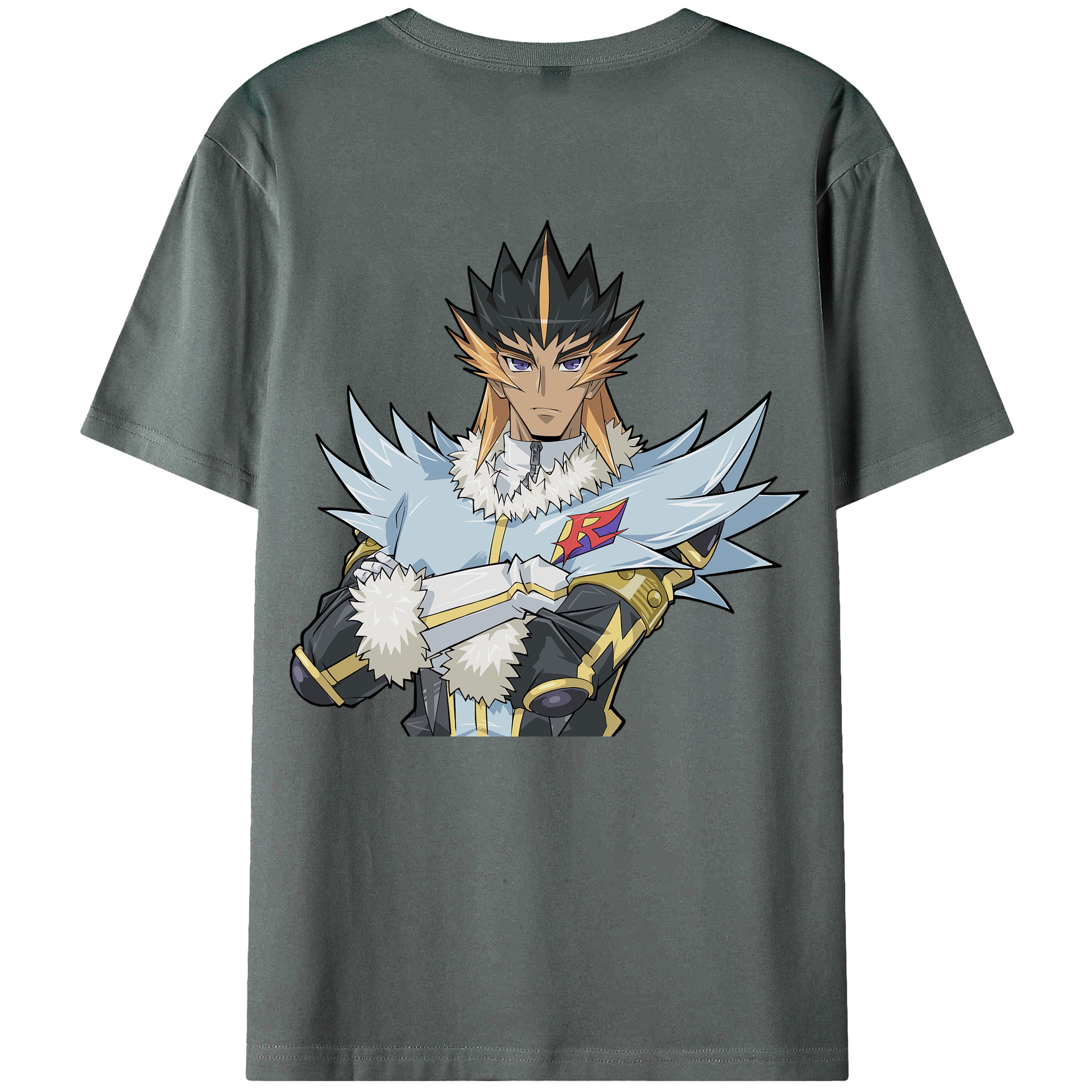 （画像用） 遊☆戯☆王 Yu-Gi-Oh! 綿100％ メンズ半袖Tシャツ（バックプリント） 通気性